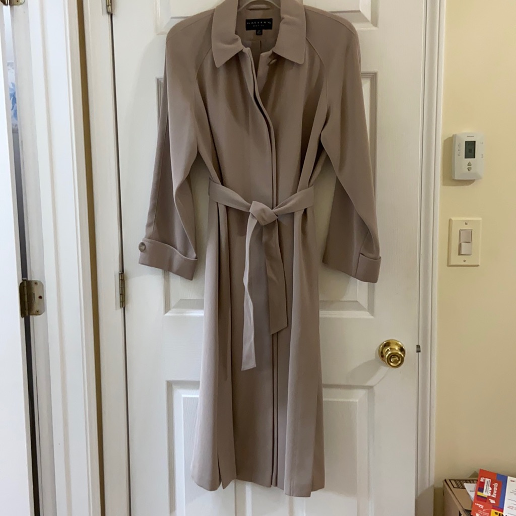 Gallery Petite Khaki Trench Coat Overcoat Nwot